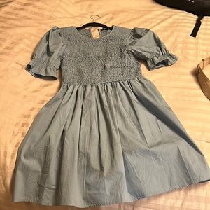 Missguided blue scrunch dress size 6 worn once